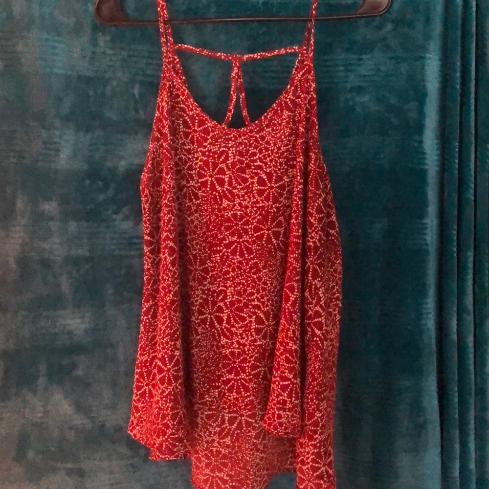 Burgundy Flowy Floral Top